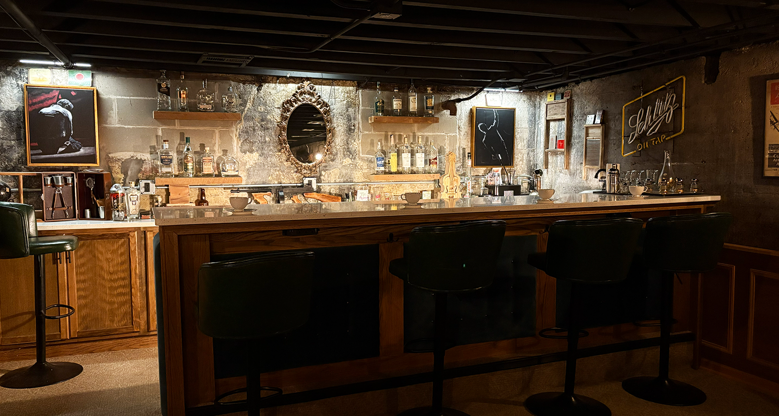 Photo: https://thequarrythornton.com/ The Quarry Restaurant Thornton basement bar1600x855.png